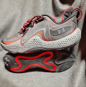 Under Armour Black and Red Athletic Shoes 13M